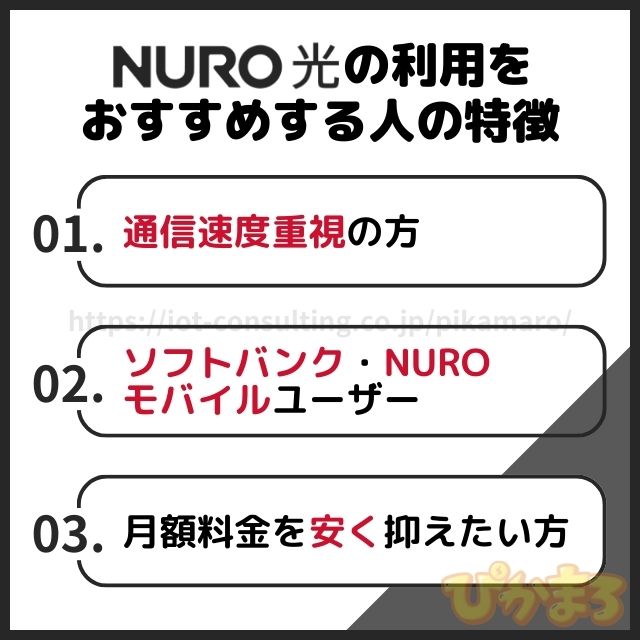 nuro光 申し込み おすすめする人の特徴