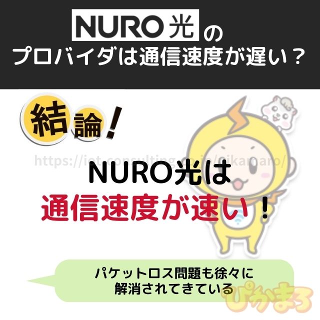 nuro光 プロバイダ 速度