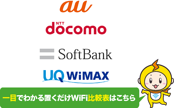 おすすめの置くだけWiFiは？