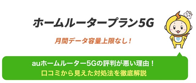 auホームルーター5G 評判