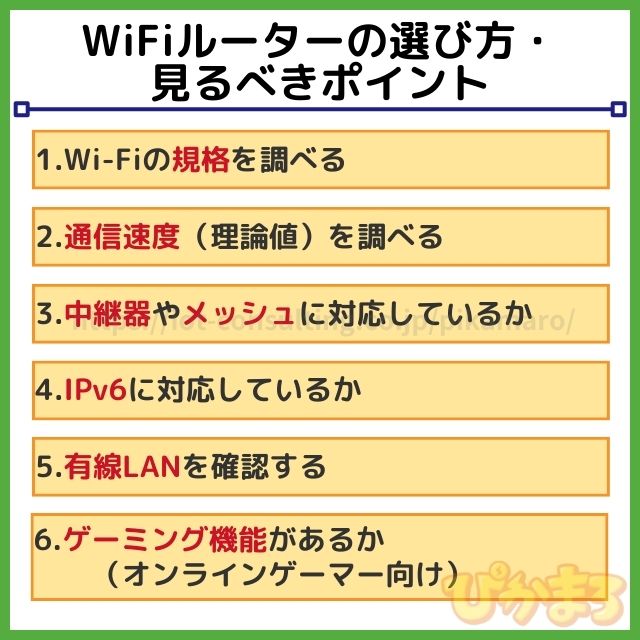  wifi おすすめ ルーター 選び方