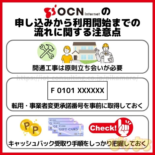 ドコモ光 ocn 申し込みから開通までの注意点