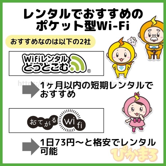 ポケットwifi おすすめ レンタル