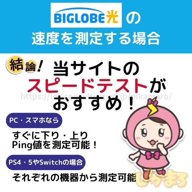 ビッグローブ光 ゲーム 速度測定