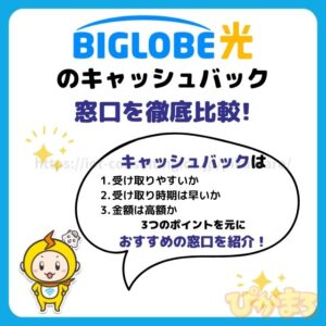 ビッグローブ光 キャッシュバック