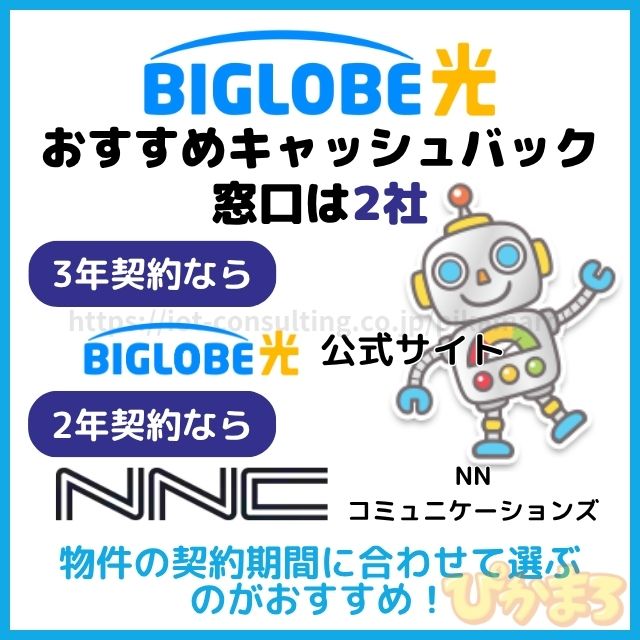 ビッグローブ光 キャッシュバック 比較