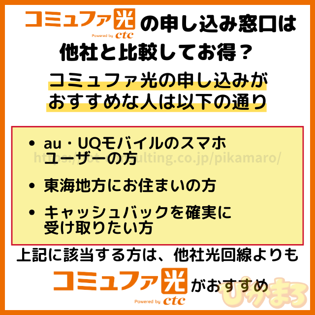 コミュファ光 申し込み 比較