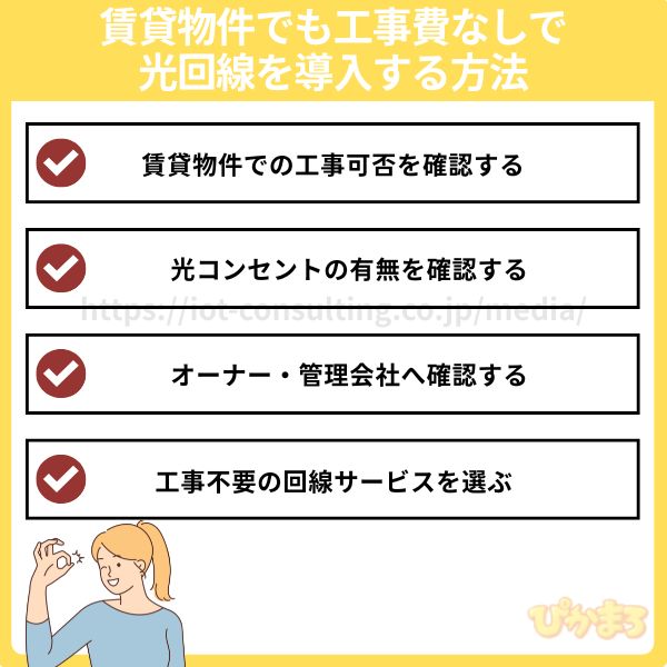 賃貸物件でも工事費なしで光回線を導入する方法