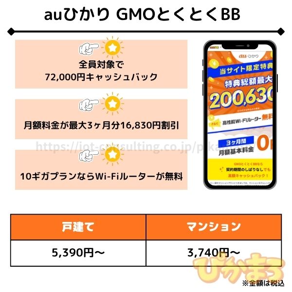  auひかり GMOとくとくBB光