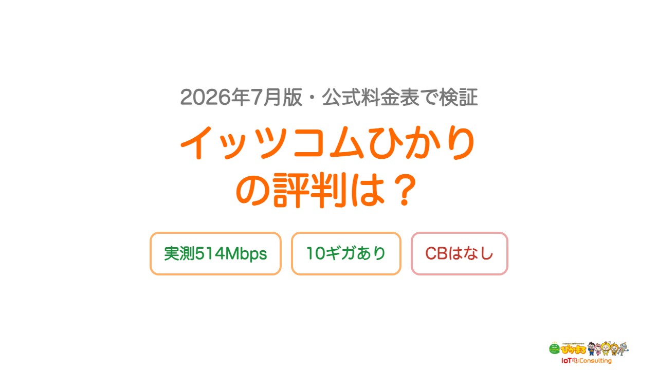 イッツコムひかりの評判を検証したアイキャッチ画像