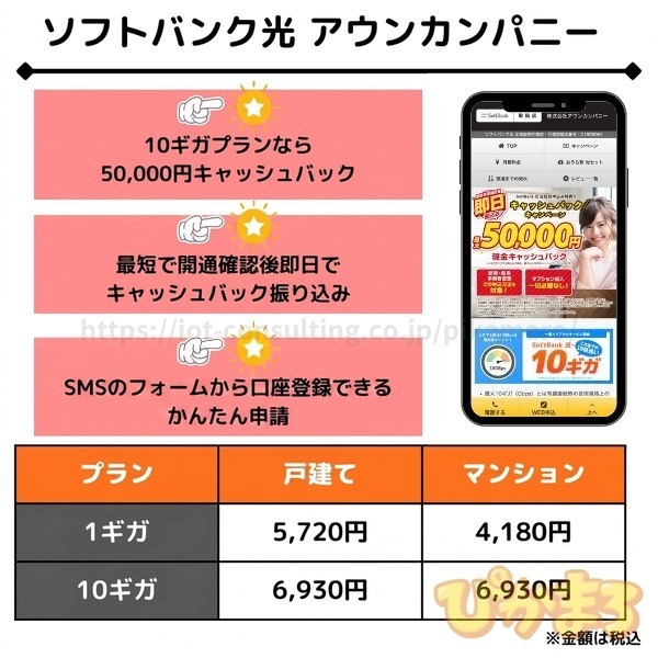  ソフトバンク光 アウンカンパニー