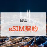 au eSIMとICカードの違いは？どっちがいい？申し込み、機種変更、SIMカードから変更、再発行の方法