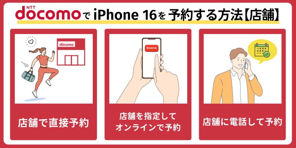 ドコモでiPhone 16を予約する方法【店舗(ドコモショップ)】