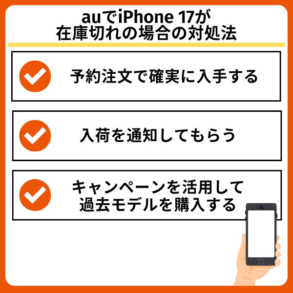 auのiPhone 17の在庫確認方法4