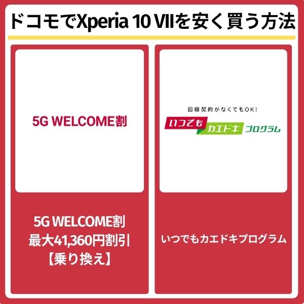 ドコモでXperia 10 VIIを安く買う方法